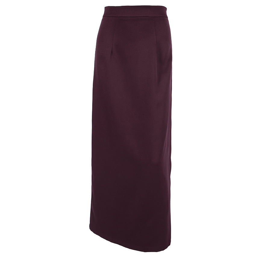 Jupe crayon moulante et fendue, couleur unie, pour femme adulte.