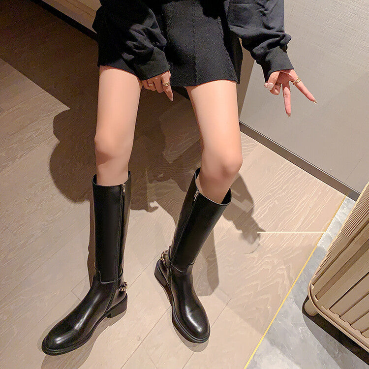 But Knee High Leather Black Ankle Boots
