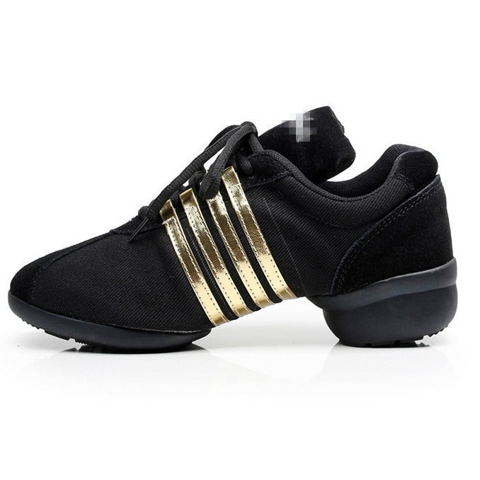 Canvas Modern Dancing Shoes Rubber Sole Indoor And Outdoor Elevator Shoes