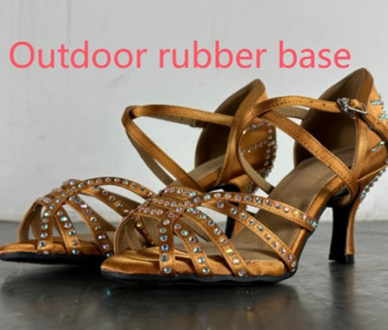 Diamond Latin Dance Shoes Women's High Heel Dancing Shoes
