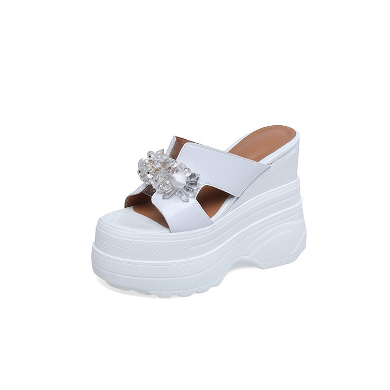 Women's Outer Wear Platform Wedge Slippers