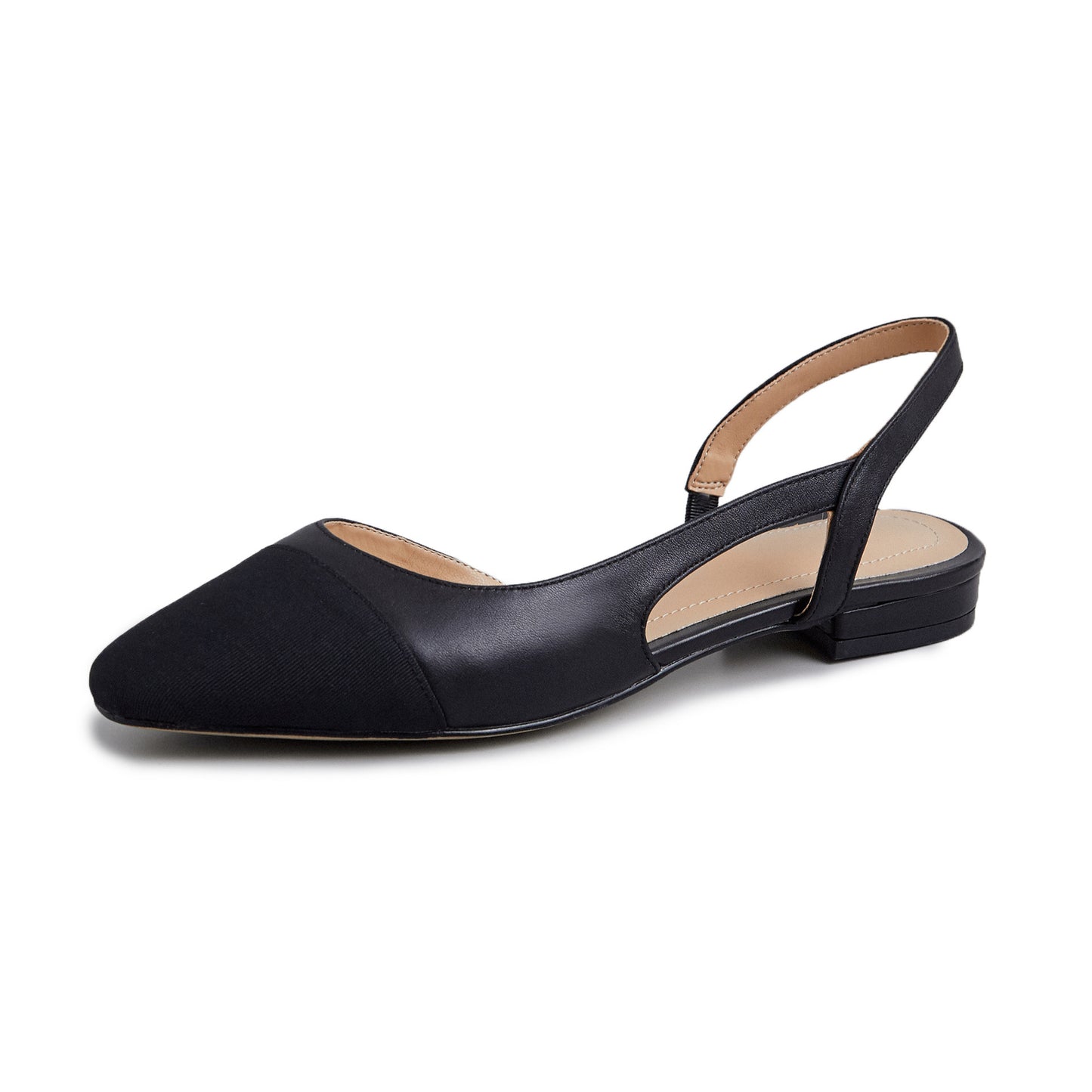Women's Spring New Color-blocking Leather Empty Sandals