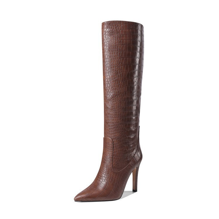 Women's Pointed Toe Stiletto Thigh Boots