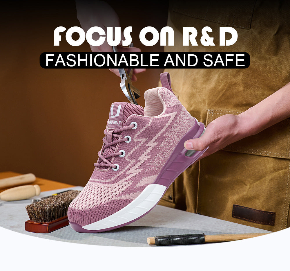 Women's Work Shoes With Steel Toe Anti Smashing