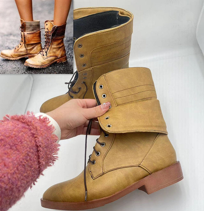 Cross strap Martin boots