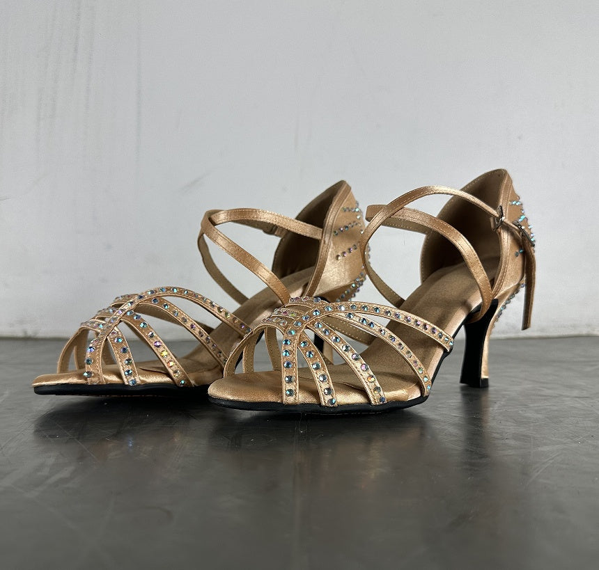 Diamond Latin Dance Shoes Women's High Heel Dancing Shoes